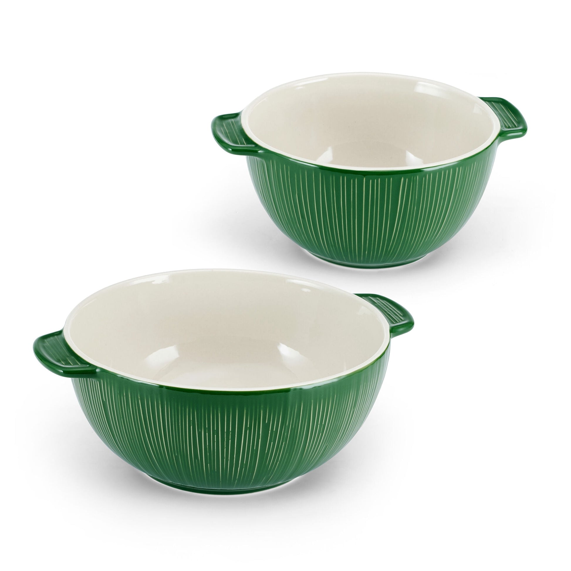 Fitz and Floyd Sicily Green Serving Bowls (Set of 2)