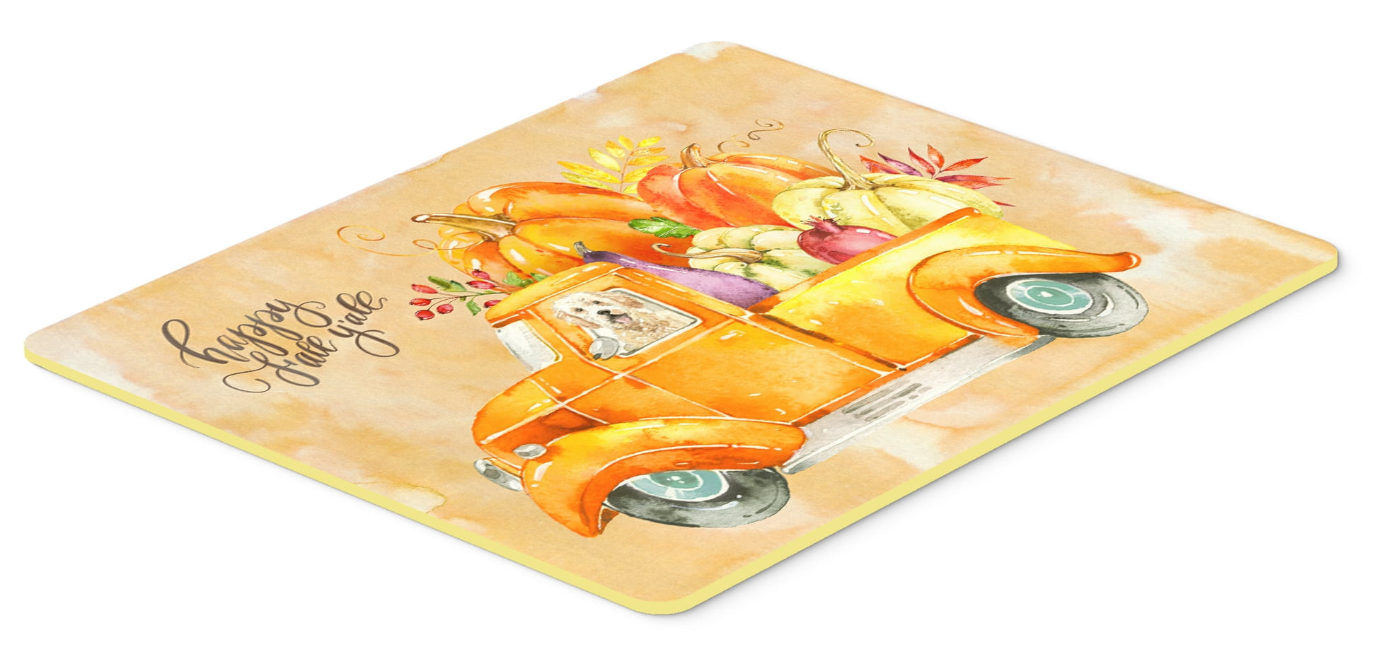 Fall Harvest Goldendoodle Kitchen or Bath Mat 24x36