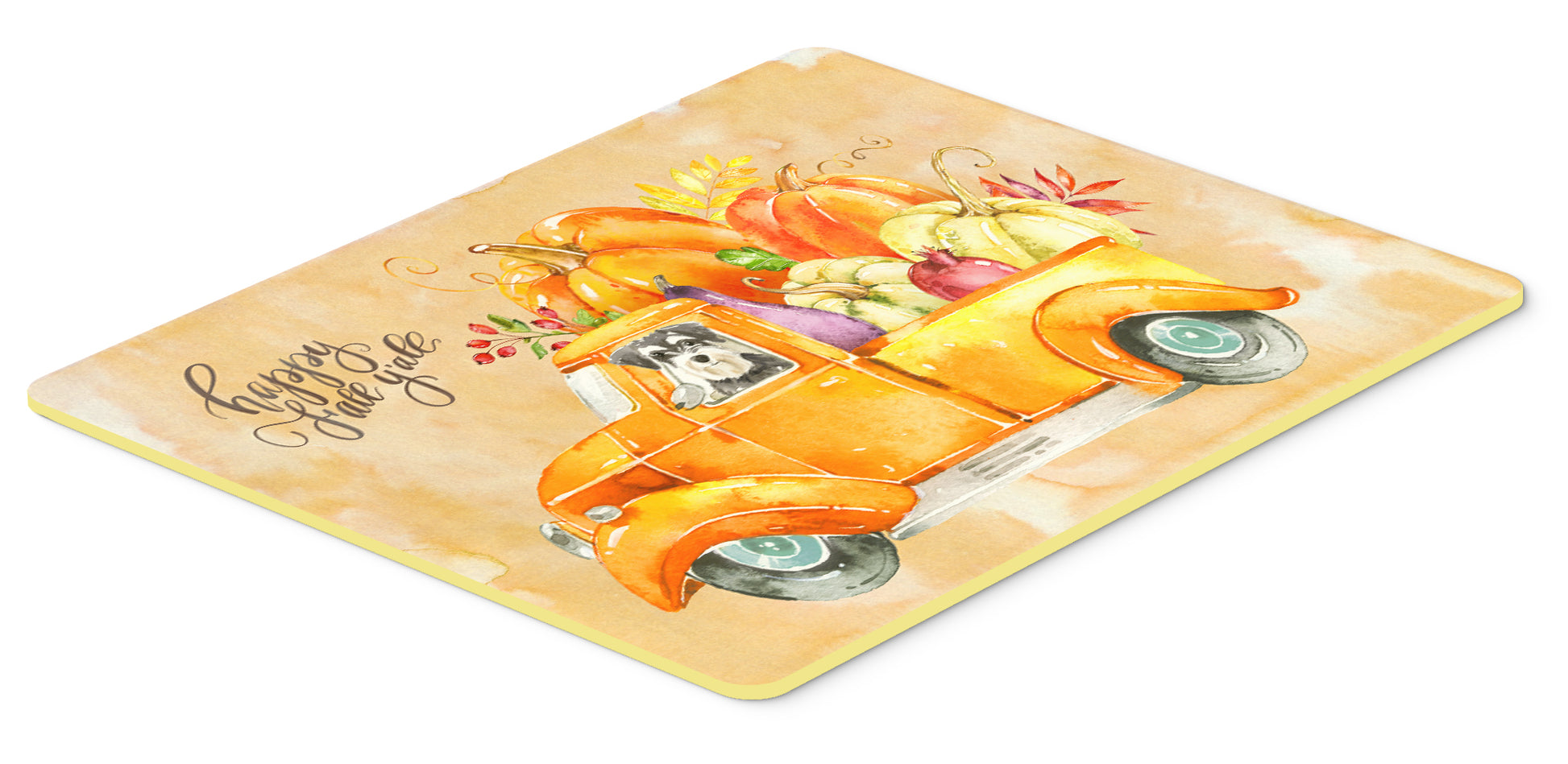 Fall Harvest Schnauzer Kitchen or Bath Mat 24x36