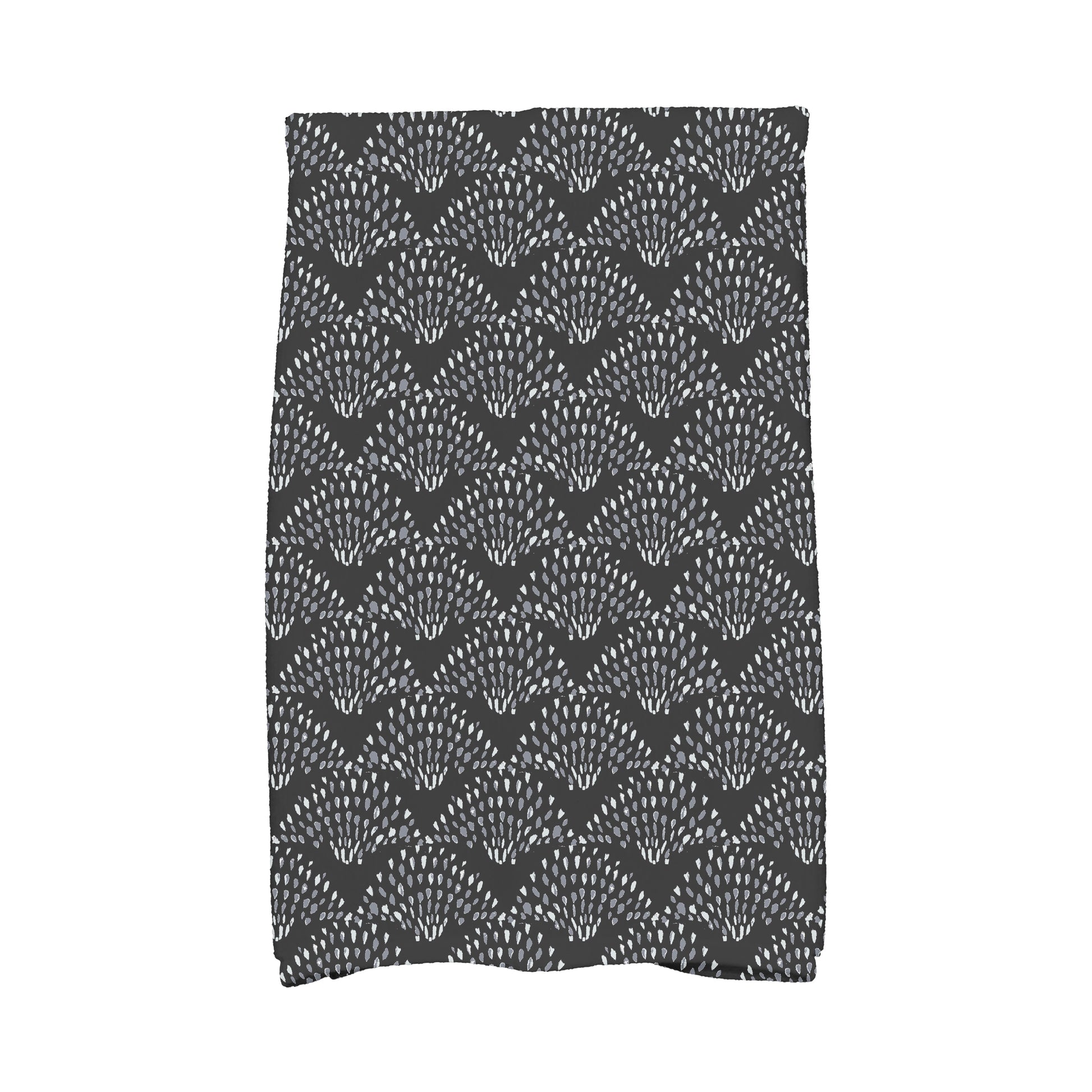 Fan Dance 16 x 25 Inch Black Geometric Print Kitchen Towel