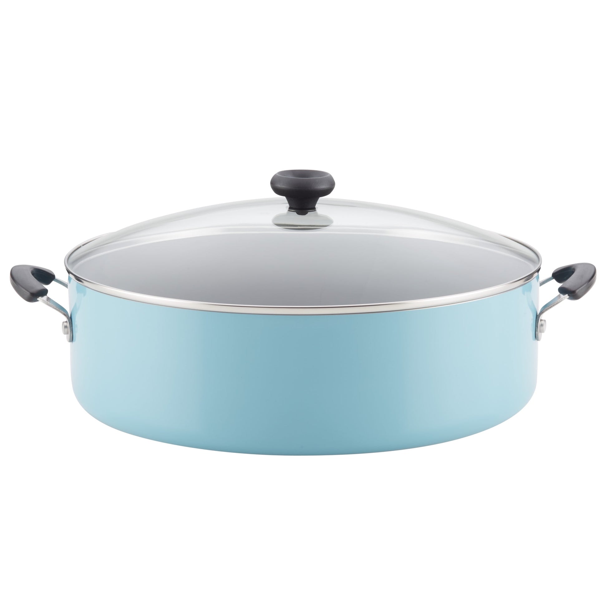 Farberware Easy Clean 14 Inch One-Pot / Stockpot / Dutch Oven Family Braising Pan with Lid, Dishwasher Safe, Aqua