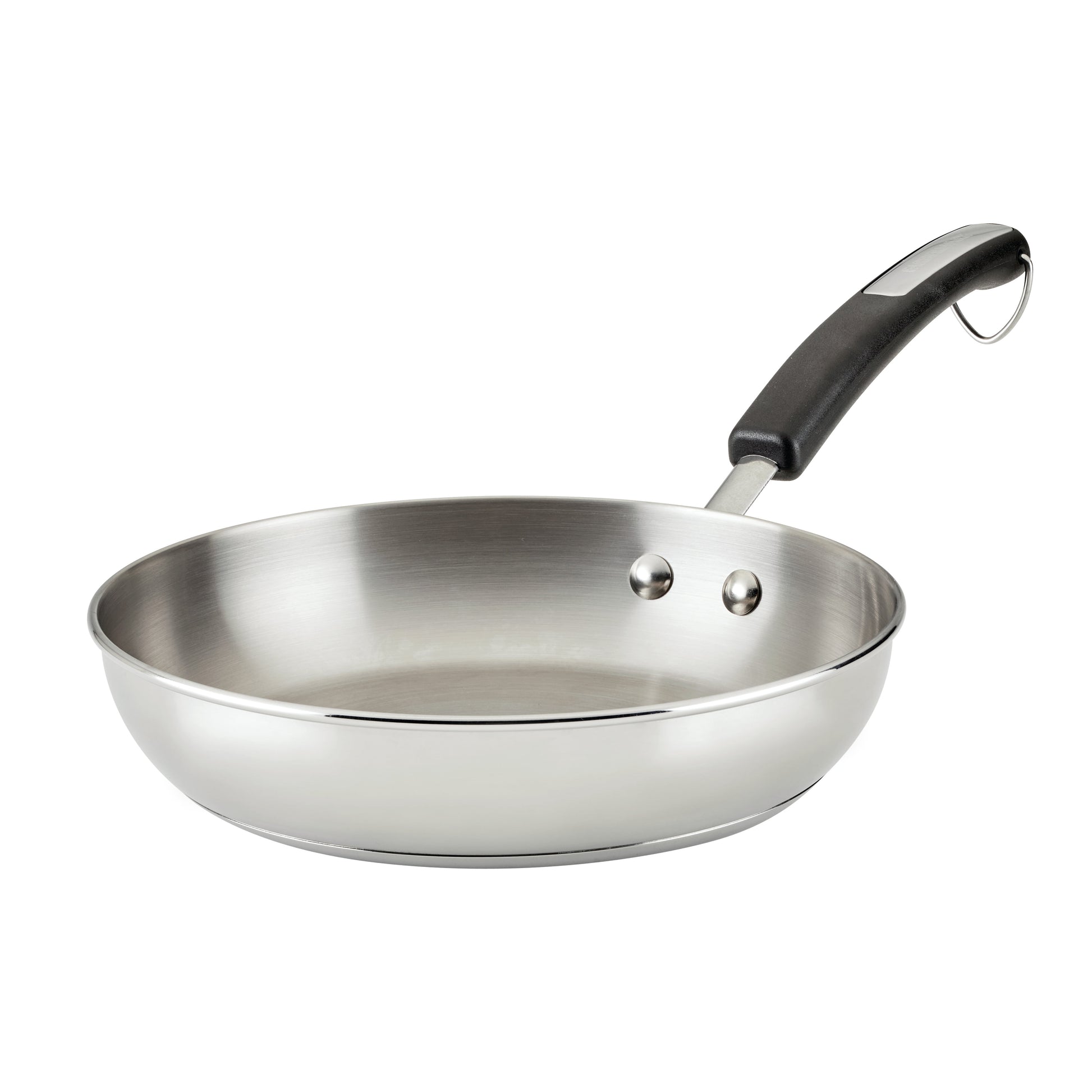 Farberware Brilliance 10 Inch Stainless Steel Frying Pan, Induction Compatible, Metal Utensil and Dishwasher Safe, Stainless Steel
