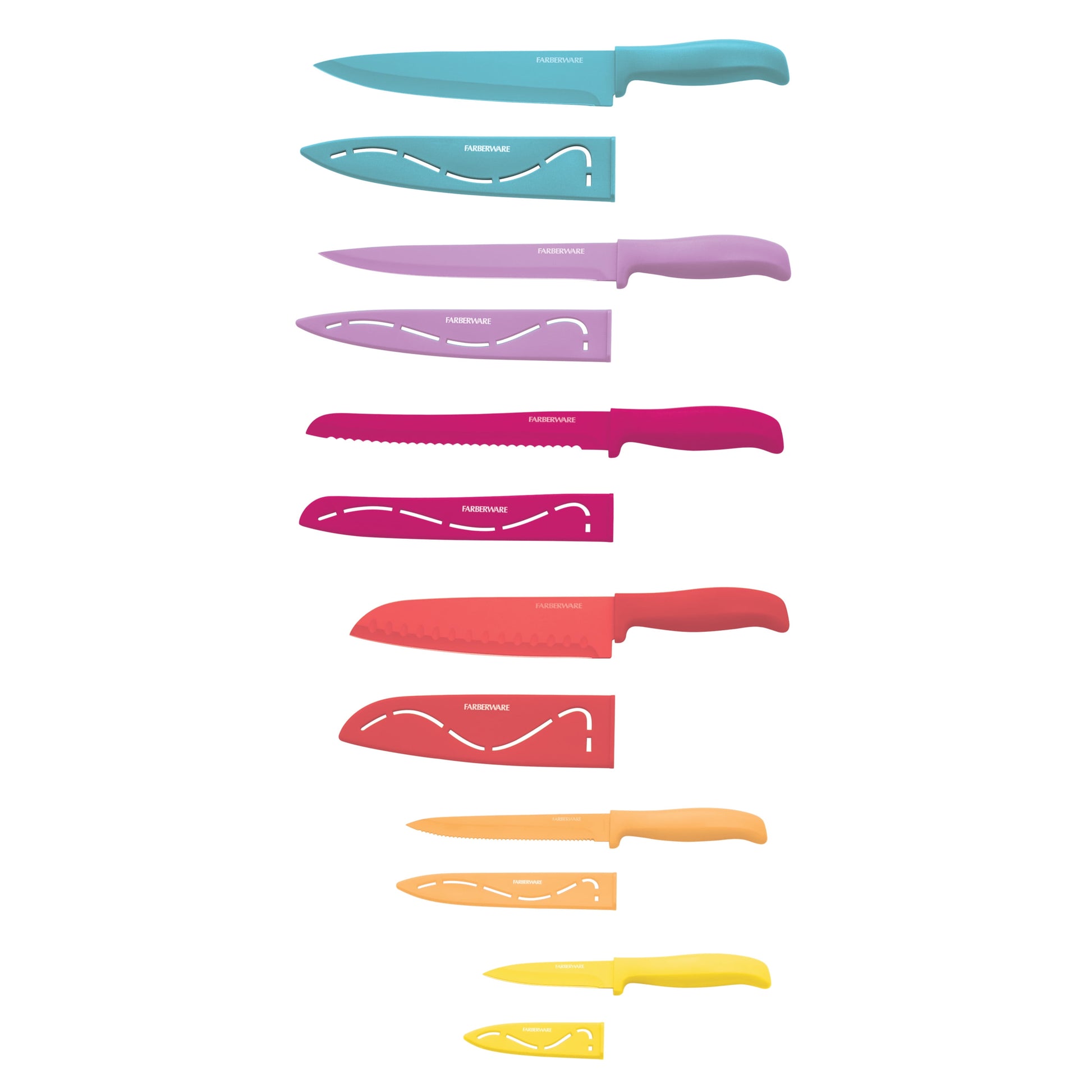 Farberware Colourworks 12-piece Resin Stick Resistant Knife Set