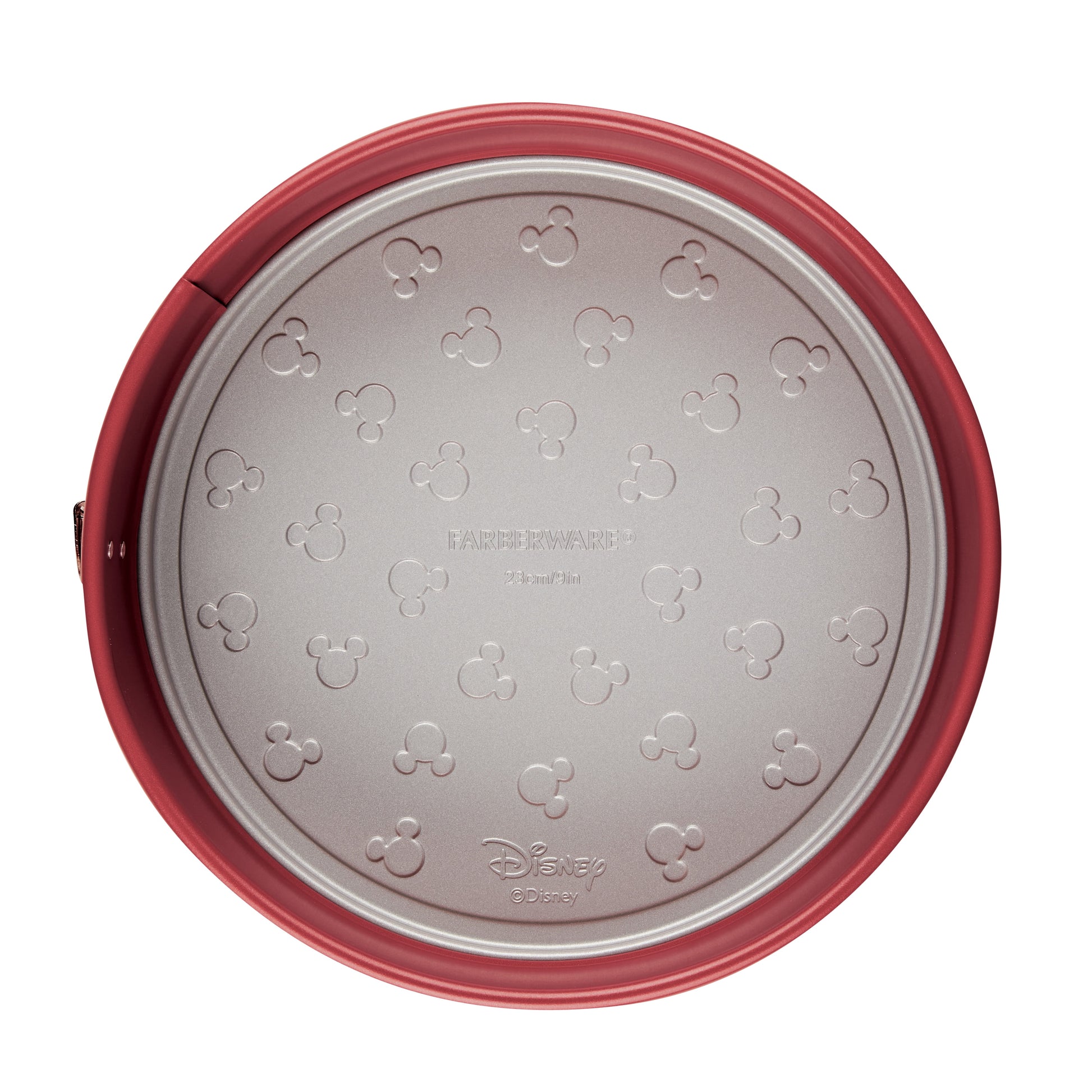 Farberware Disney Bake with Mickey Mouse 9 Inch Nonstick Round Springform Pan, Dishwasher Safe and Oven Safe to 450Â°F, Red