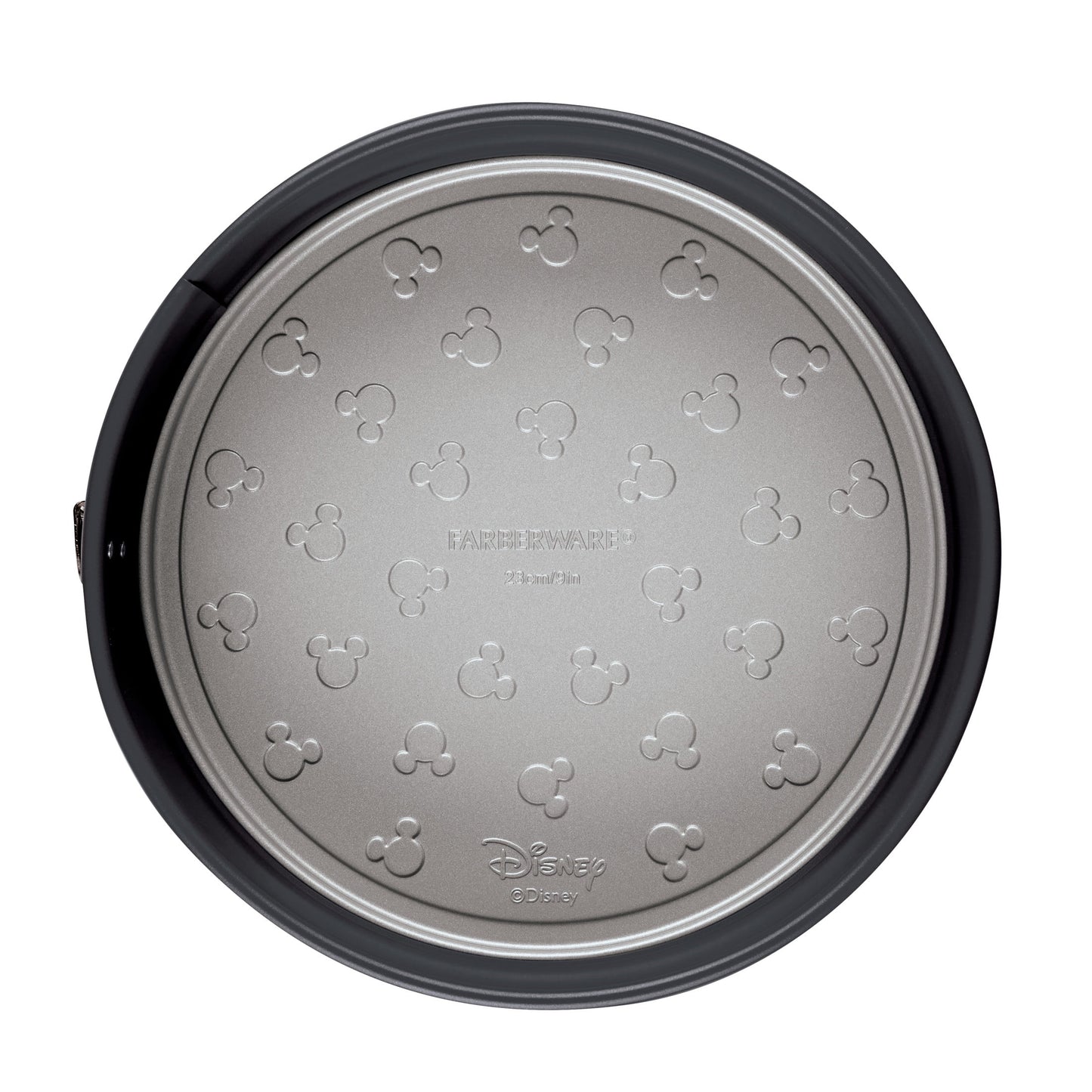 Farberware Disney Bake with Mickey Mouse 9 Inch Nonstick Round Springform Pan, Dishwasher Safe and Oven Safe to 450Â°F, Black
