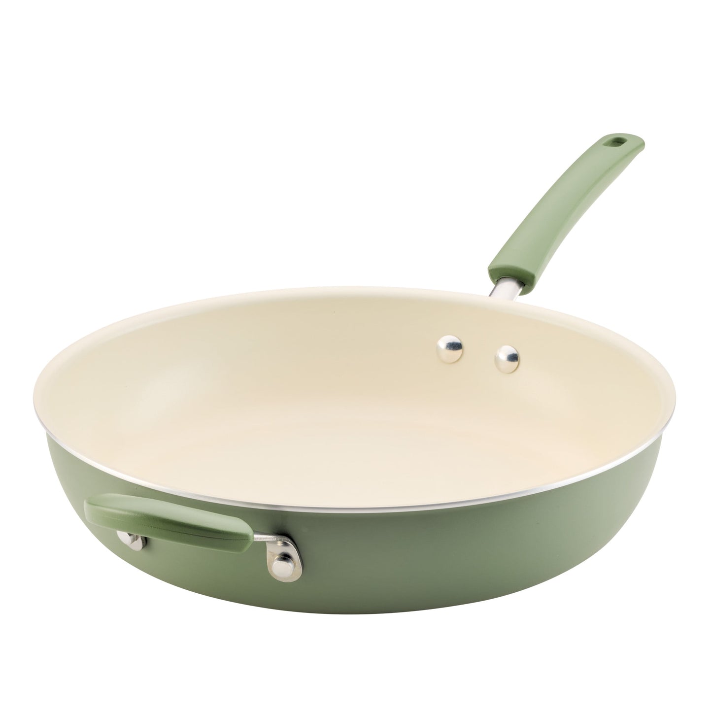 Farberware Easy Clean 12.5 Inch Ceramic Nonstick Frying Pan / Skillet with Helper Handle, Dishwasher Safe, Blue