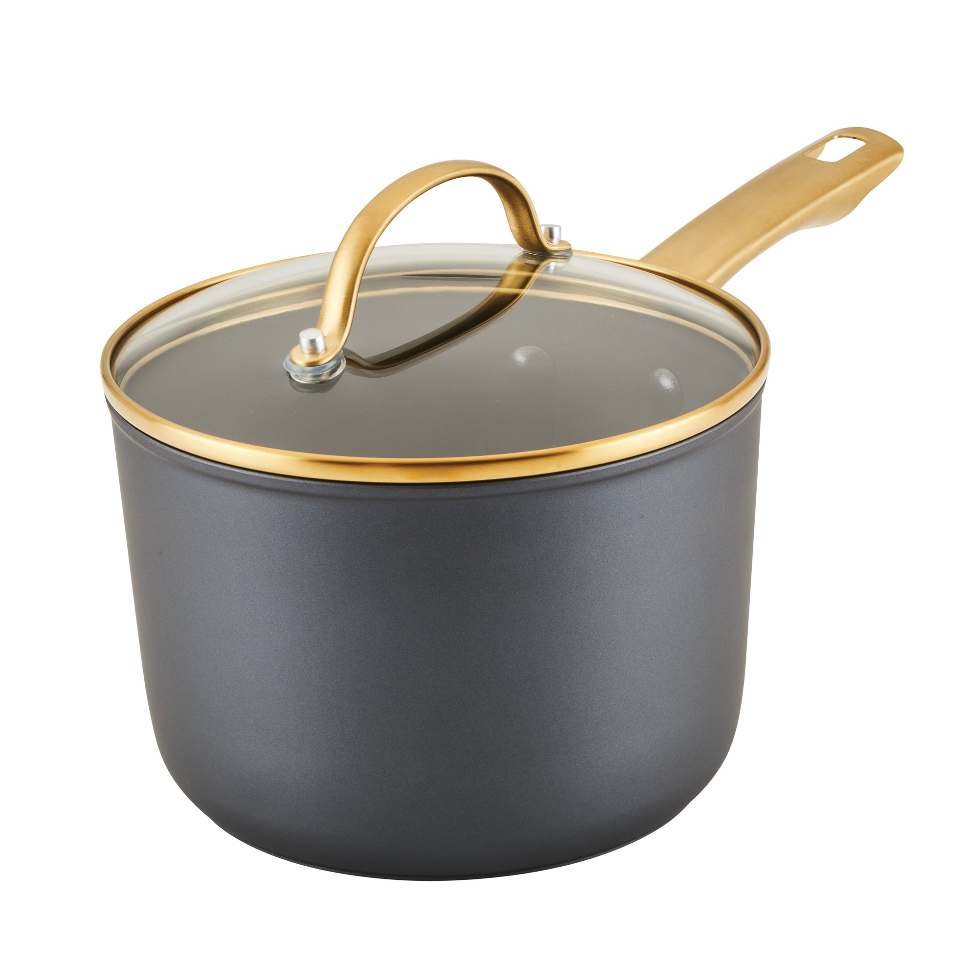 Farberware Forged Induction 3 Quart Ceramic Nonstick Saucepan with Lid, Dishwasher Safe and Oven Safe to 500Â°F, Black