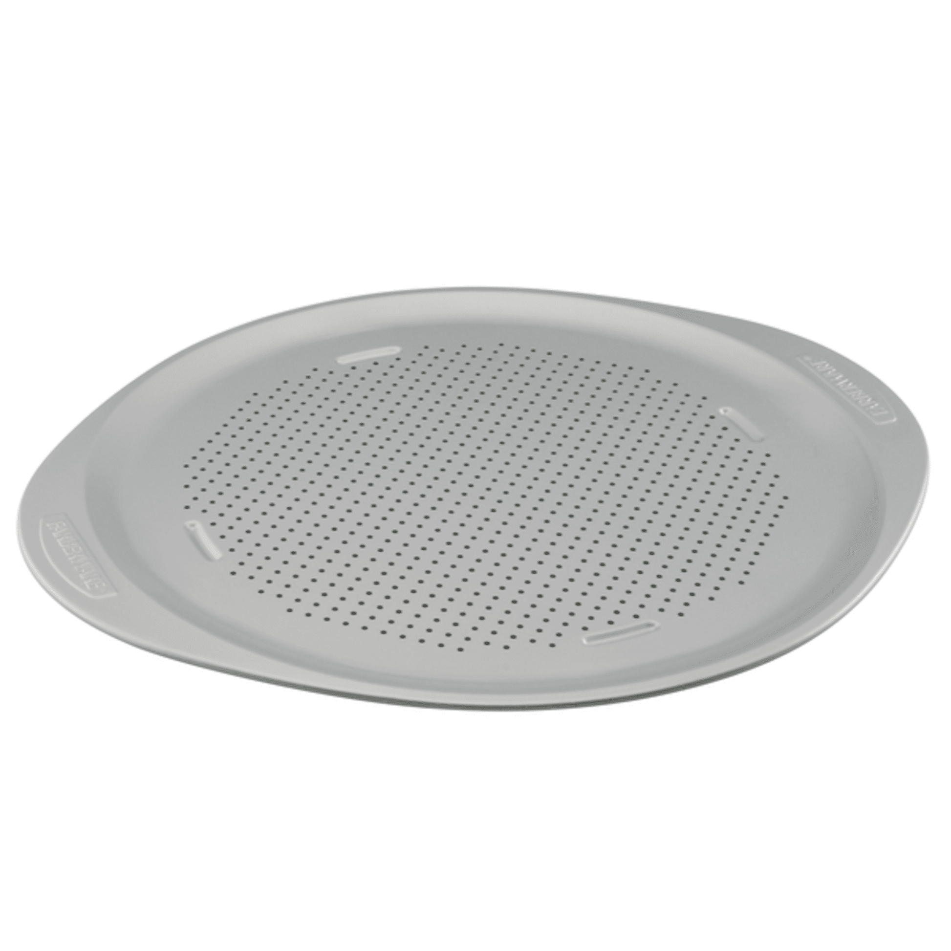 Farberware GOLDENBAKE 15.5 Inch Nonstick Perforated Pizza Pan, Dishwasher Safe and Oven Safe to 450Â°F, Light Gray