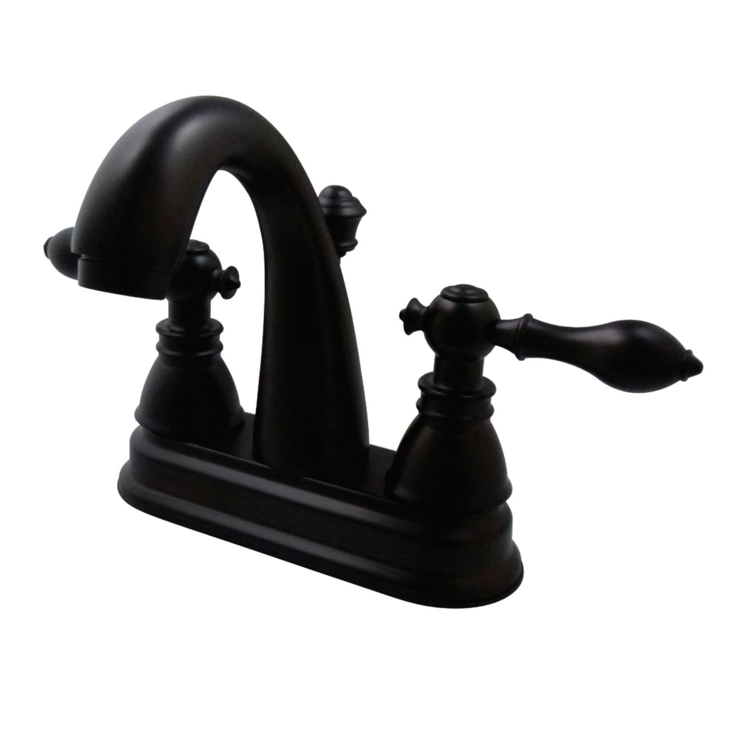 Fauceture FSY5615ACL American Classic 4 in. Centerset Bathroom Faucet with Plastic Pop-Up, Oil Rubbed Bronze
