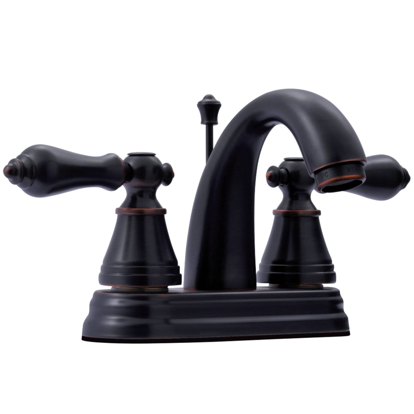 Fauceture FSY7616AL English Classic 4 in. Centerset Bathroom Faucet with Retail Pop-Up, Naples Bronze