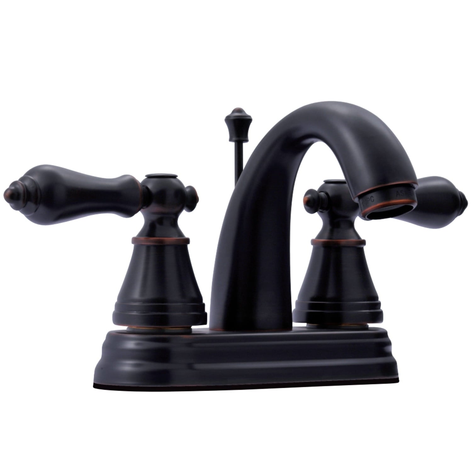 Fauceture FSY7616AL English Classic 4 in. Centerset Bathroom Faucet with Retail Pop-Up, Naples Bronze