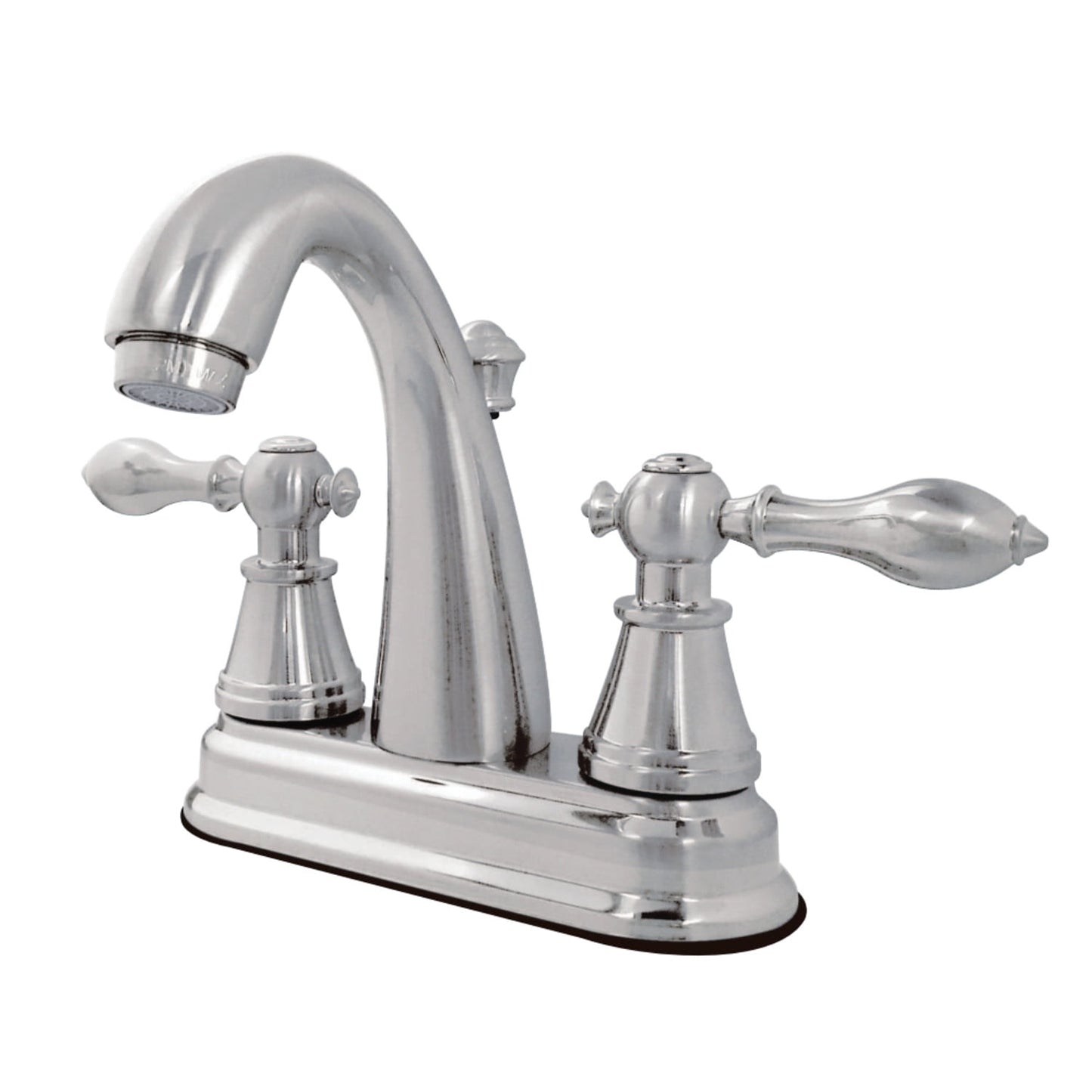 Fauceture FSY7618AL English Classic 4 in. Centerset Bathroom Faucet with Retail Pop-Up, Brushed Nickel