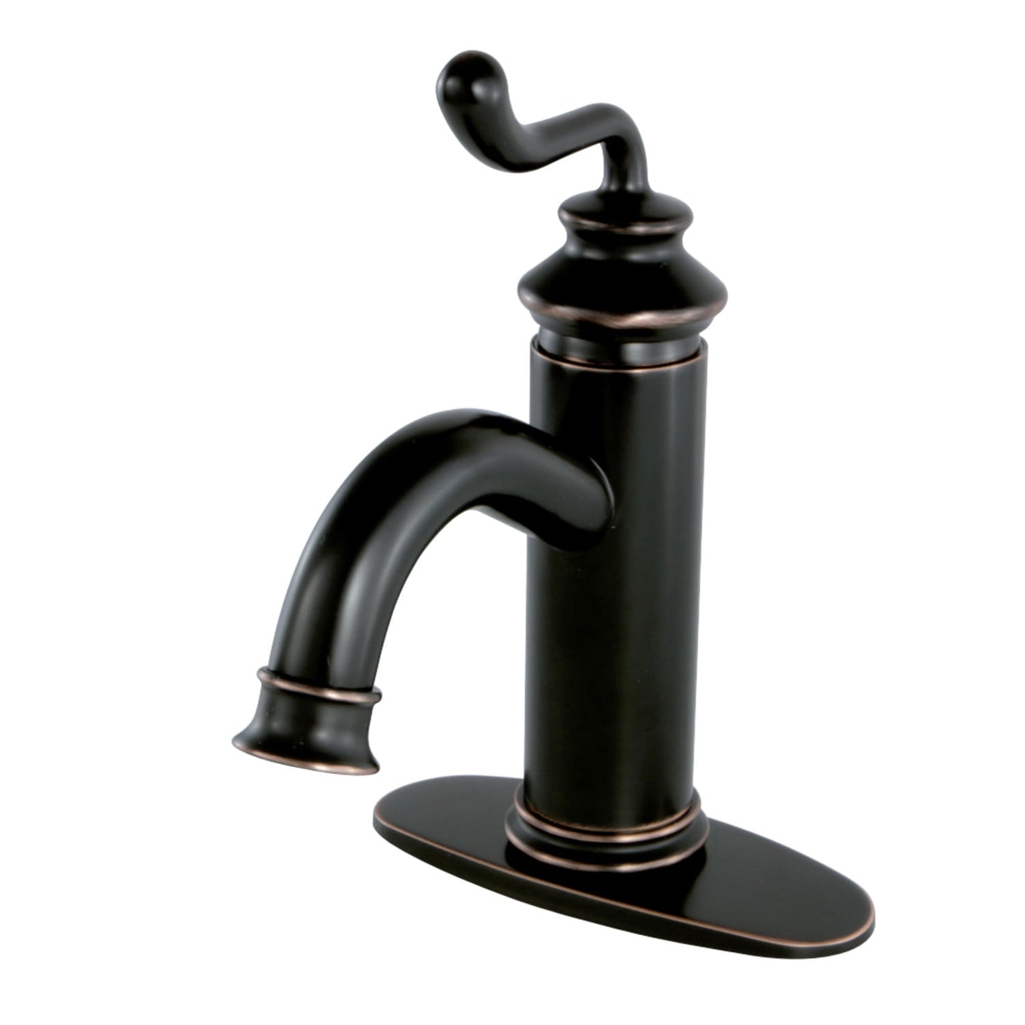 Fauceture LS541RLAB Royale Single-Handle Bathroom Faucet with Push Pop-Up, Antique Brass