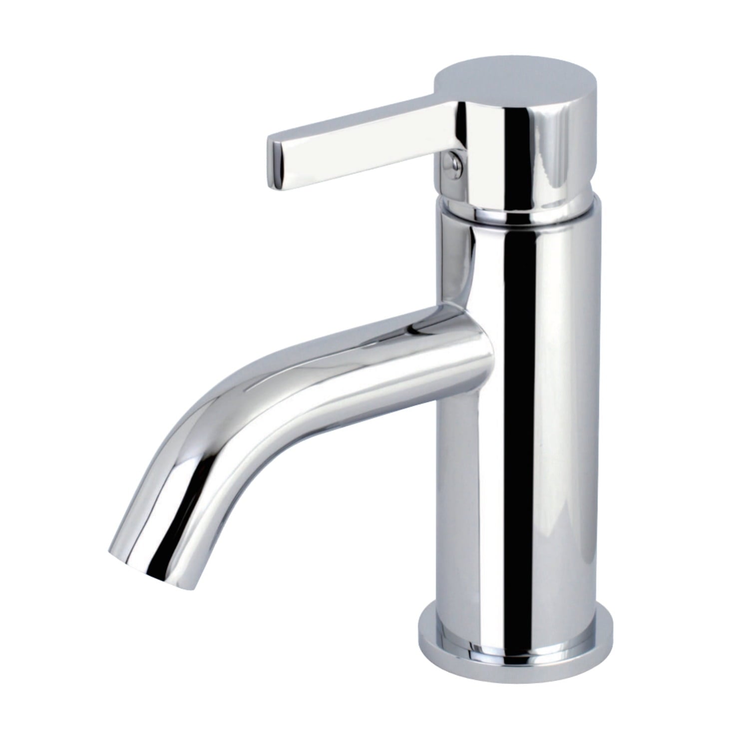 Fauceture LS8227CTL Continental Single-Handle Bathroom Faucet with Push Pop-Up, Matte Black/Polished Chrome