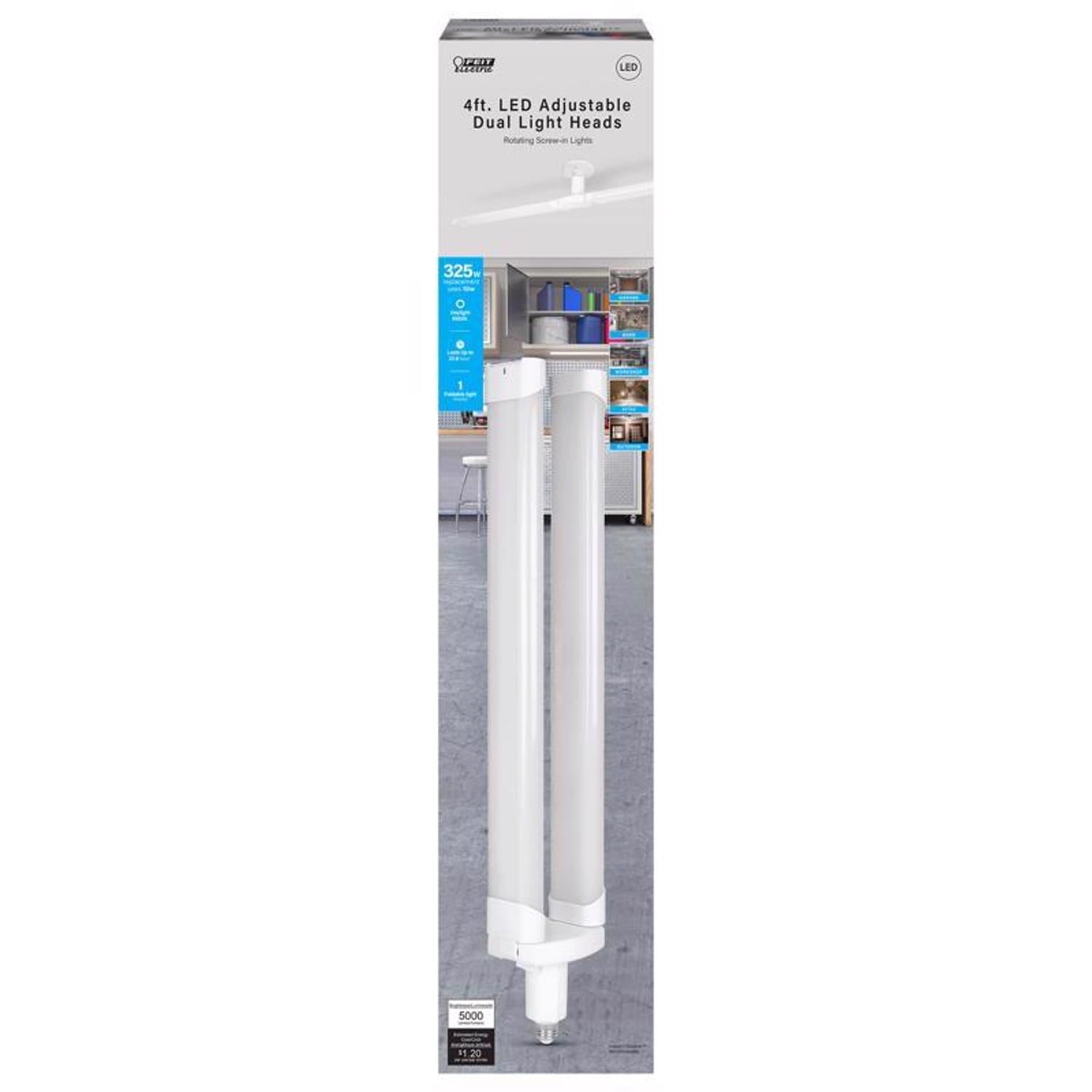 Feit Electric 40W (325W Equiv) 5000 Lumen (Daylight) 4ft Adjustable Panel Garage LED Light E26