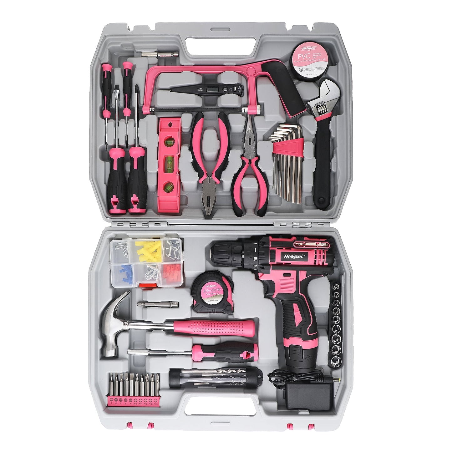 Harigal Juego de Herramientas MecÃ¡nicas de 328 Piezas con Estuche, Accionamiento de 1/4" y 1/2", Llaves, Kit de Herramientas Profesionales para ReparaciÃ³n de Autos, Rojo