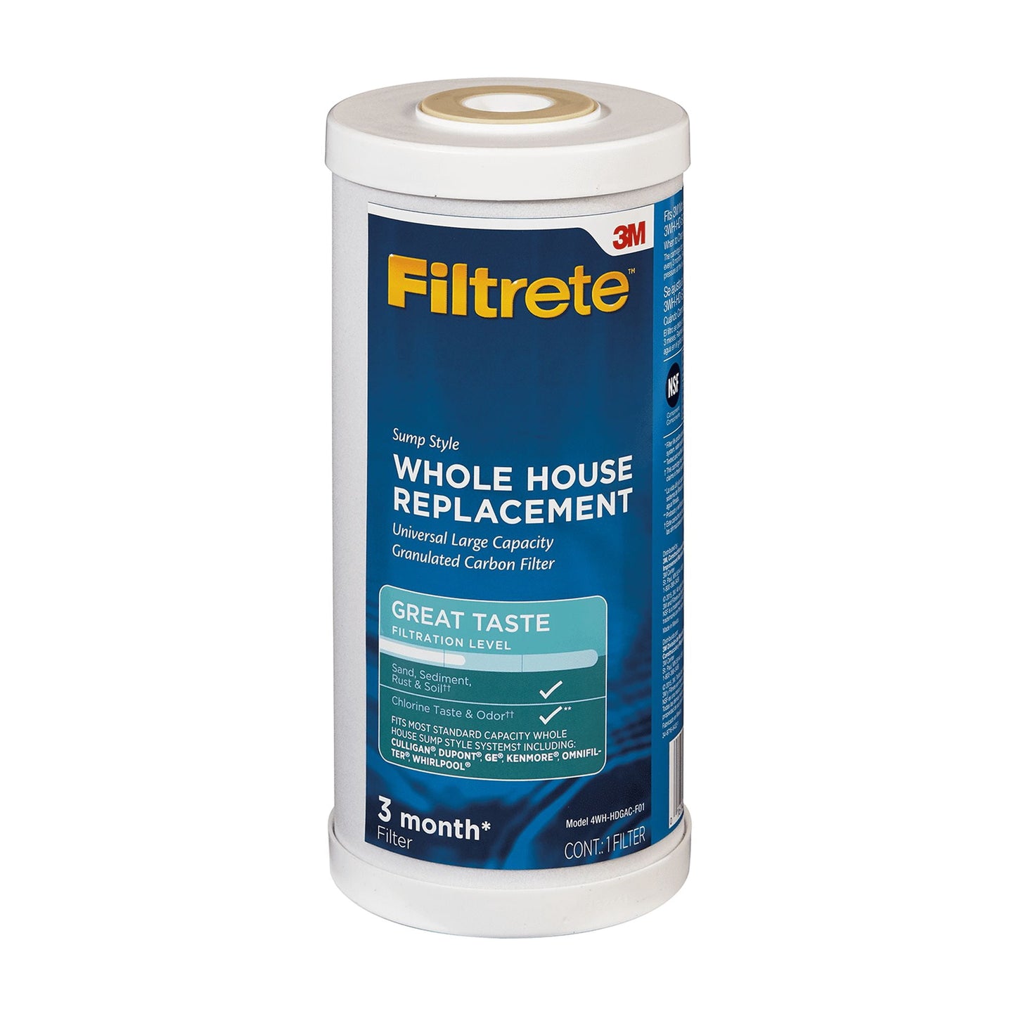 Filtrete Filtro de Agua para Toda la Casa de Gran Capacidad con CarbÃ³n Activado Granulado, 4WH-HDGAC-F01