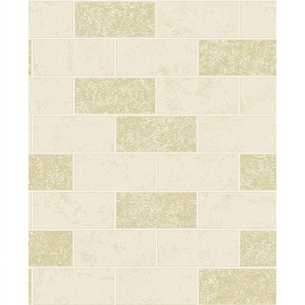 Ceramica Cream Subway Tile Wallpaper