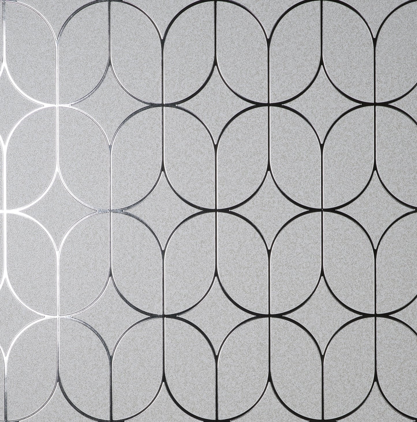 Fine Decor Raye Silver Rosco Trellis Wallpaper