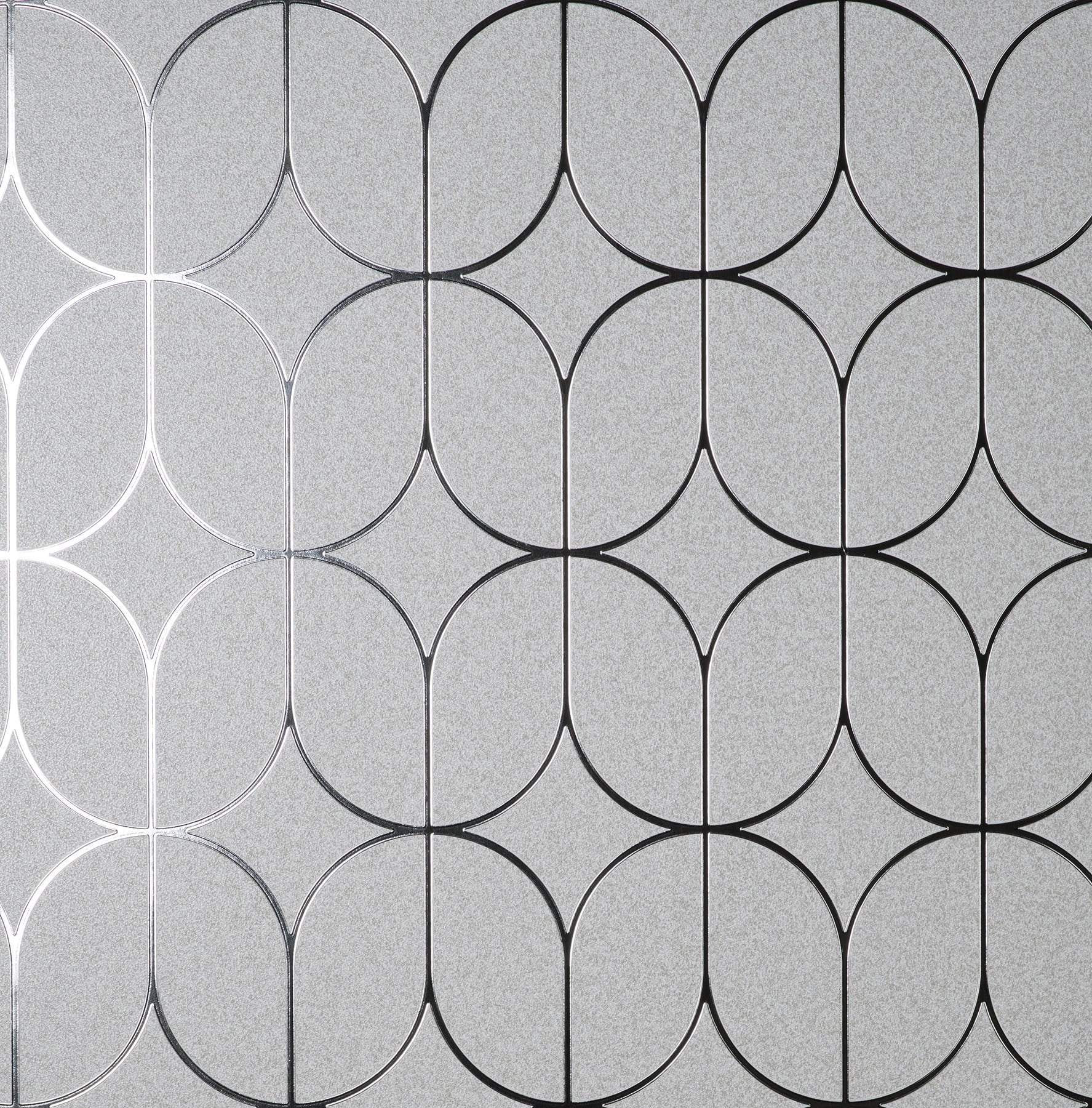 Fine Decor Raye Silver Rosco Trellis Wallpaper