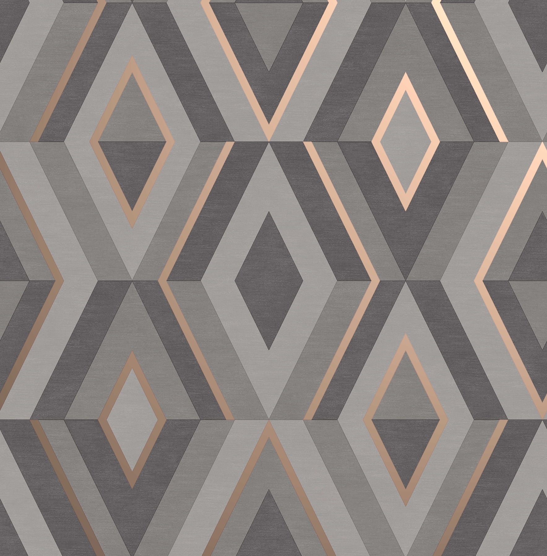 Fine Decor Shard Charcoal Geometric Unpasted Paper Wallpaper, 20.5-in by 33-ft, 56.4 sq. ft.
