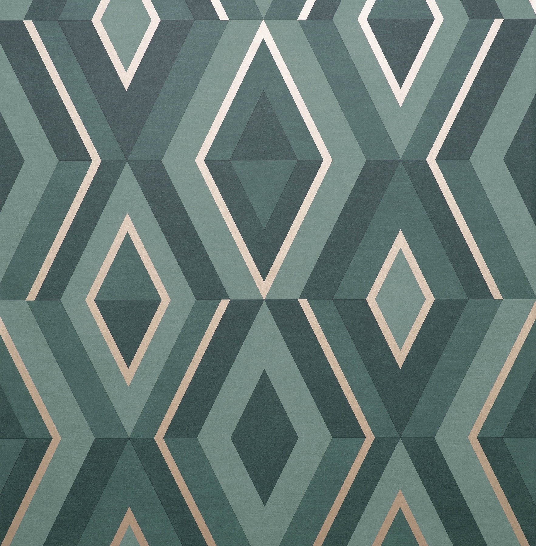 Fine Decor Shard Turquoise Geometric Unpasted Paper Wallpaper, 20.5-in by 33-ft, 56.4 sq. ft.
