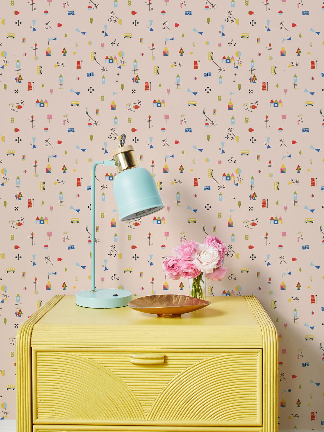 Fisher-Price Land Removable Vinyl Wallpaper by Fisher-Price - Peach
