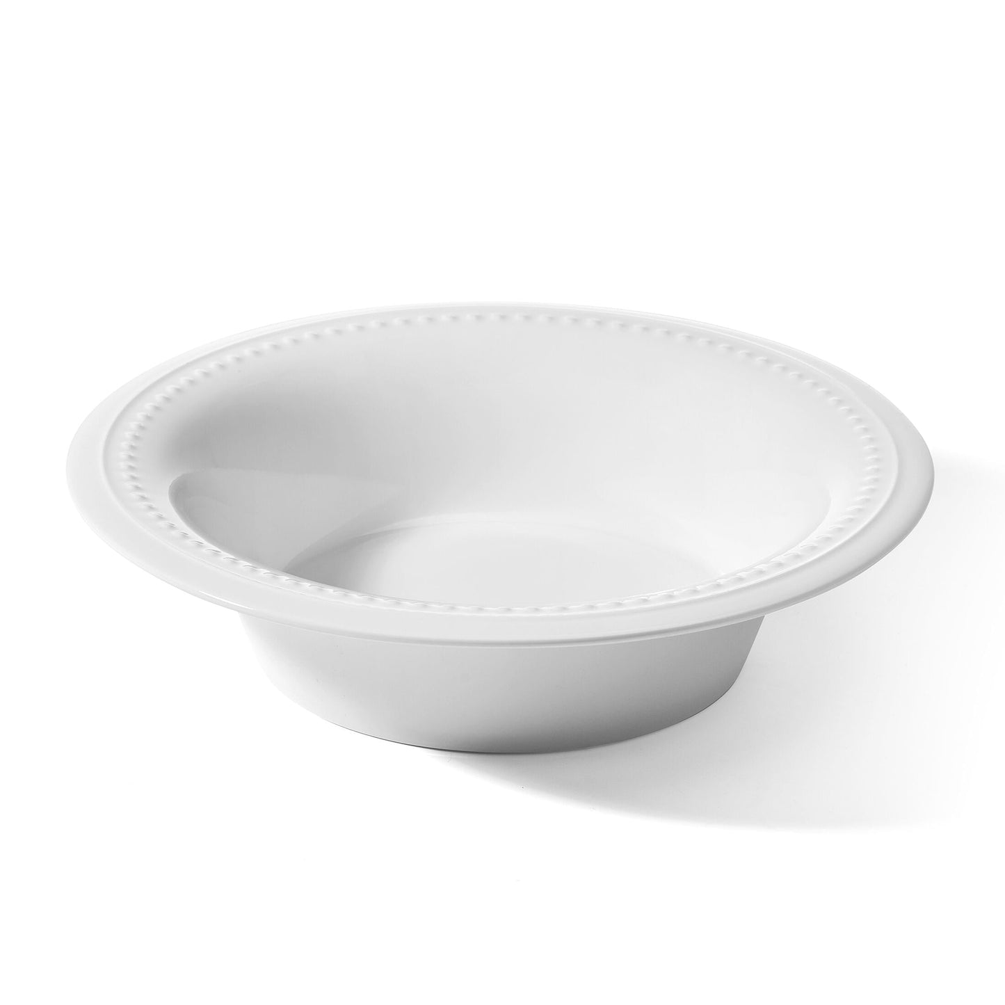Fitz and Floyd Nevaeh White Classic Bead Serve Bowl 9-Inch Bone China