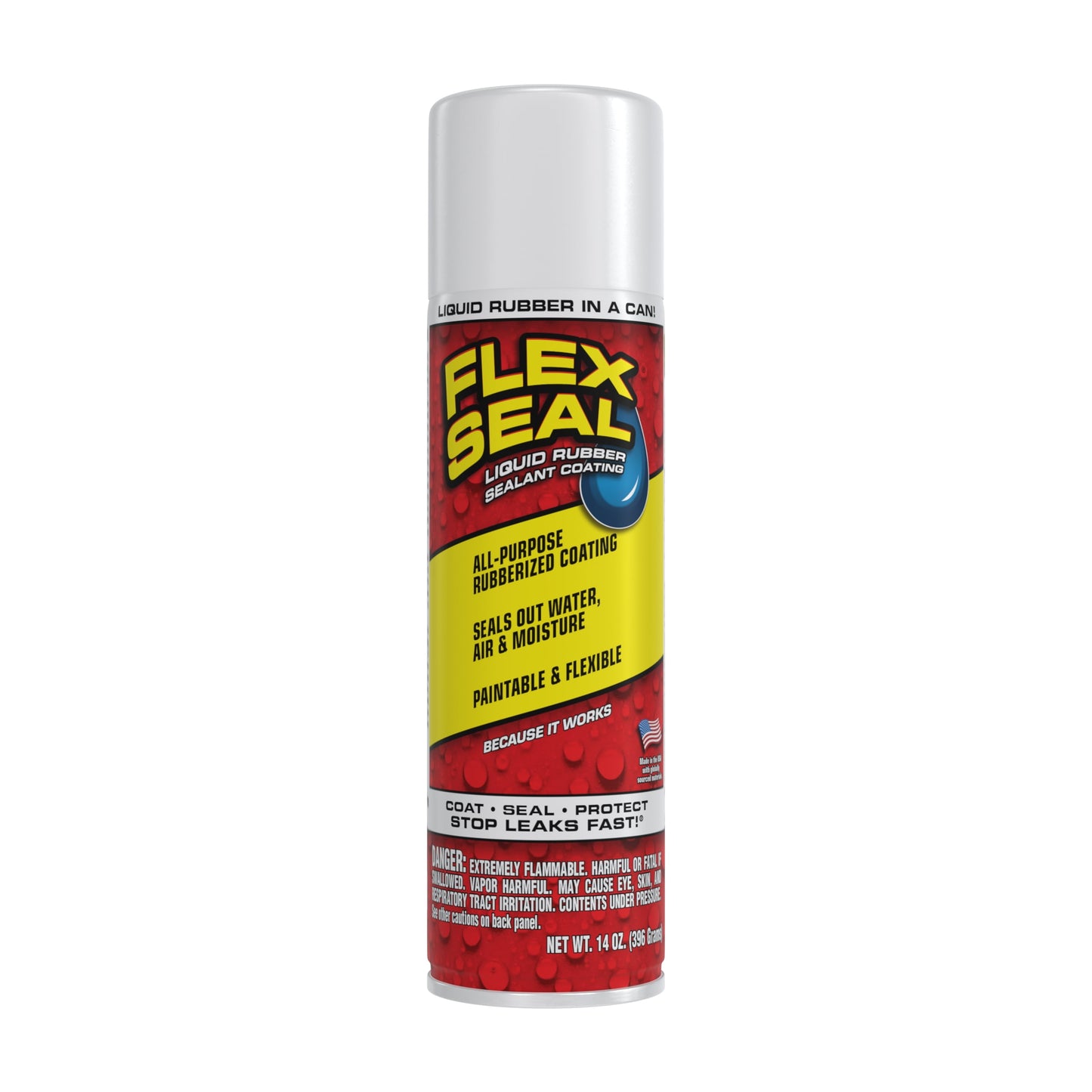 Flex Seal Aerosol Liquid Rubber Sealant Coating, 14 oz, Clear