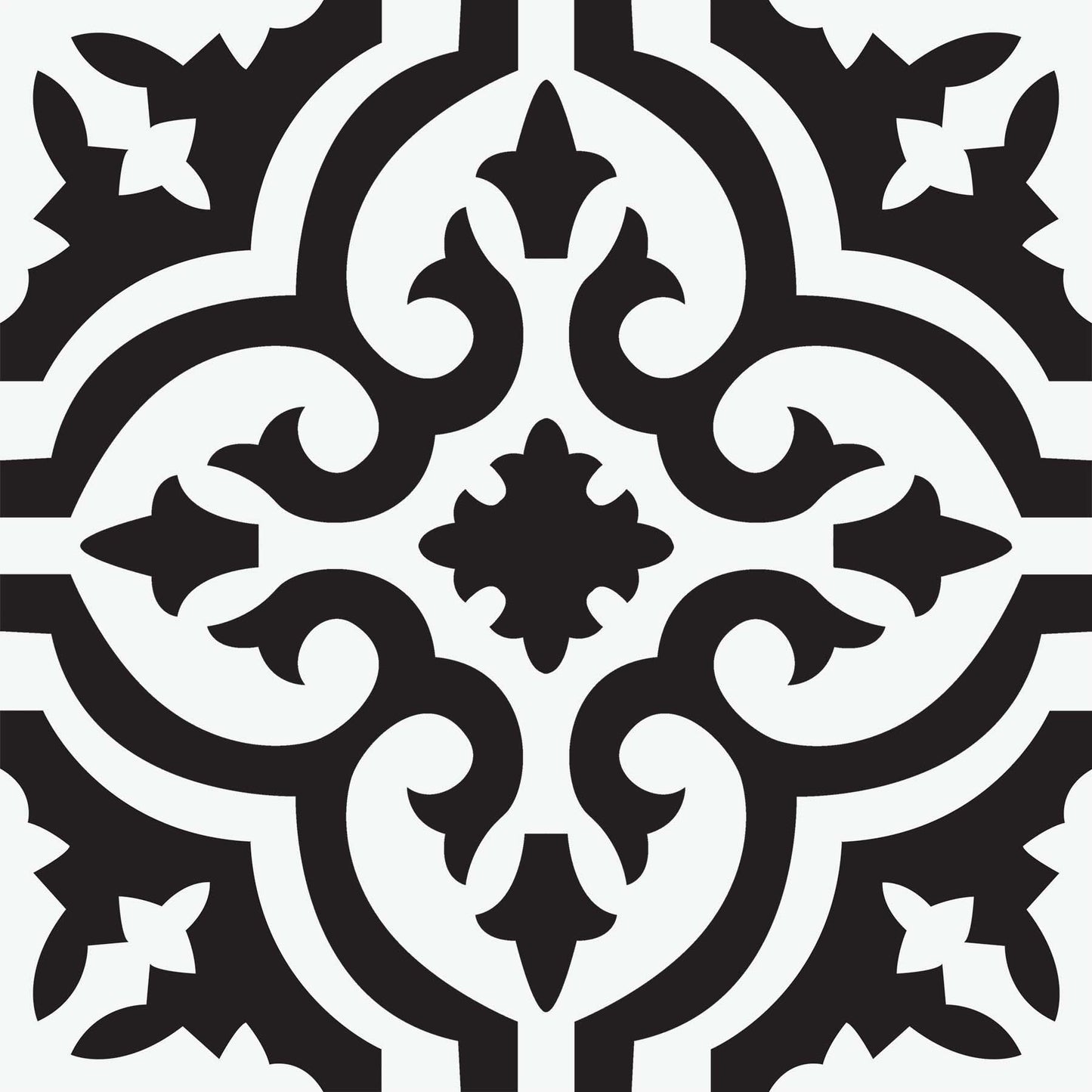 FloorPops! Parma Black 12-in x 12-in Peel & Stick Vinyl Floor Tiles 10 Tiles/10 sq.ft