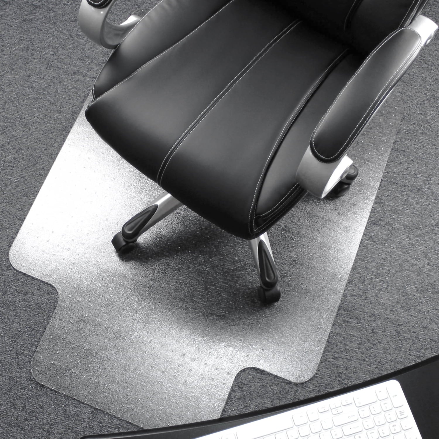 FloortexÂ® UltimatÂ® Polycarbonate Lipped Clear Chair Mat for Carpets up to 1/2" - 35 x 47"
