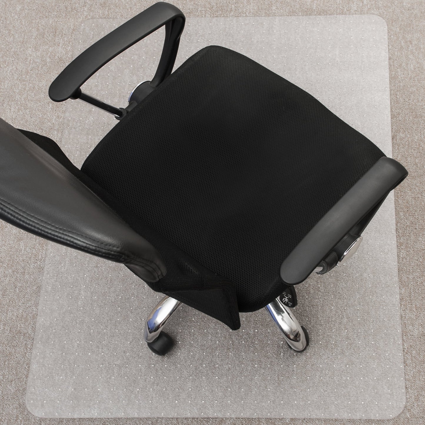 FloortexÂ® ValuematÂ® Polycarbonate Rectangular Chair Mat Low Pile Carpet 48" x 51"