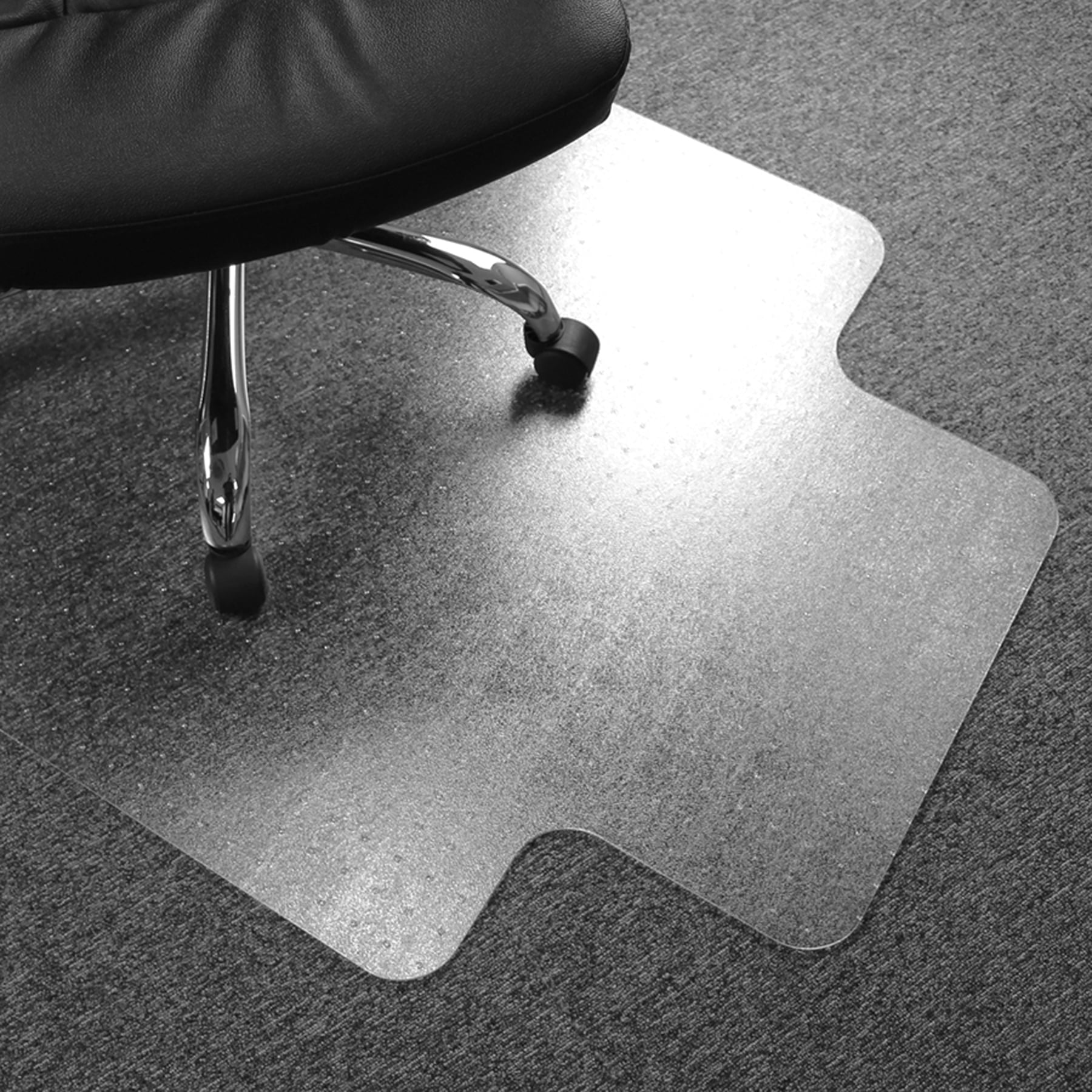 FloortexÂ® Vinyl Lipped Chair Mat Carpets up to 1/4" 45" x 53"