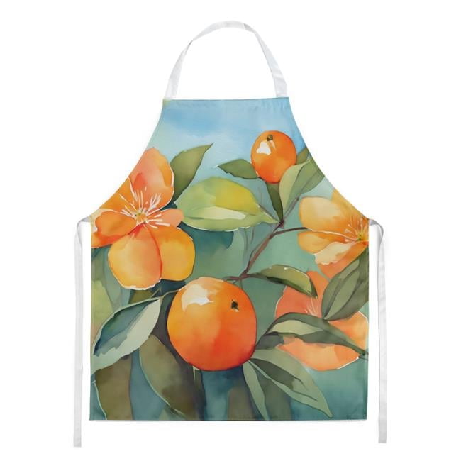 Florida Orange Blossom in Watercolor Apron 27 in x 30 in