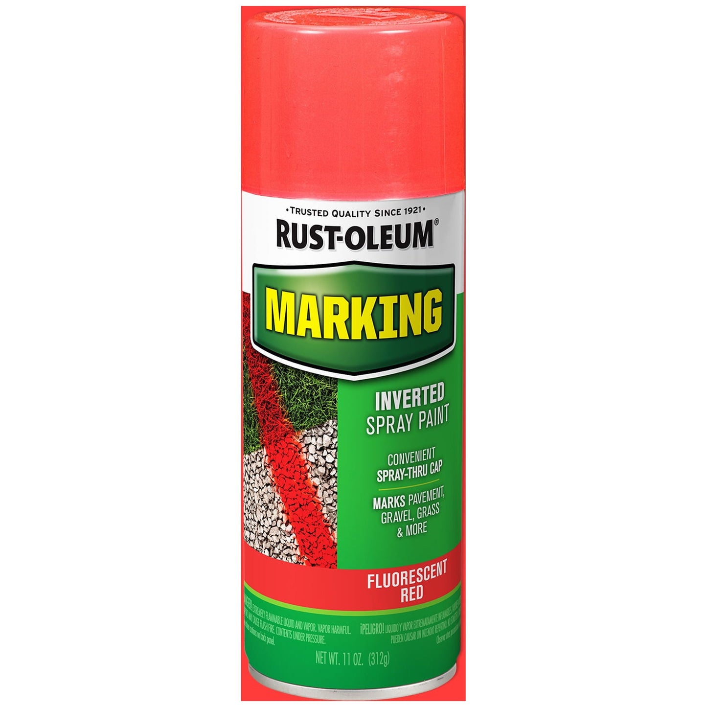 6 Pack, Fluorescent Red, Rust-Oleum Specialty Flat Marking Spray Paint- 11 oz