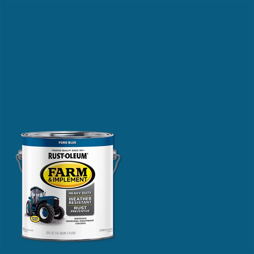 Ford Blue , Rust-Oleum Gloss Farm and Implement Paint- Gallon, 1 Pack