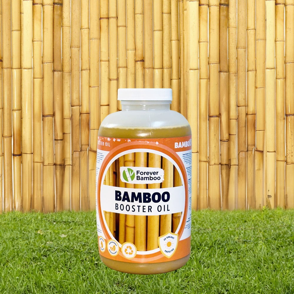 Forever Bamboo Booster Wood Oil Finish Eco-Friendly UV, Water-Resistant Bamboo Fences, Poles, Outdoor Furniture, 32 oz.