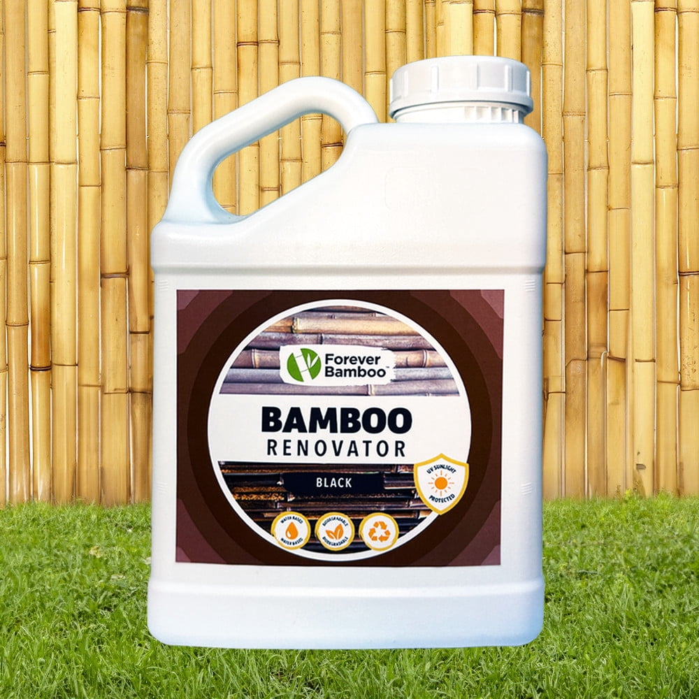 Forever Bamboo Eco-Friendly Bamboo Renovator Restoration Stain 1 Gal. Black Water-Based UV/Water-Resistant Exterior Wood Sealer Stain