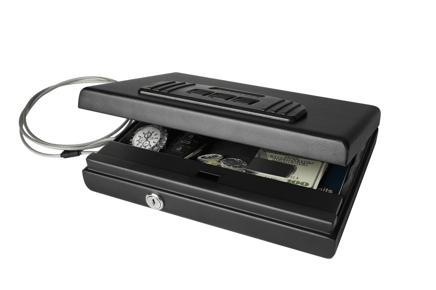 Fortress Portable Safes Model 11E20 with Electronic Lock and Steel Cable