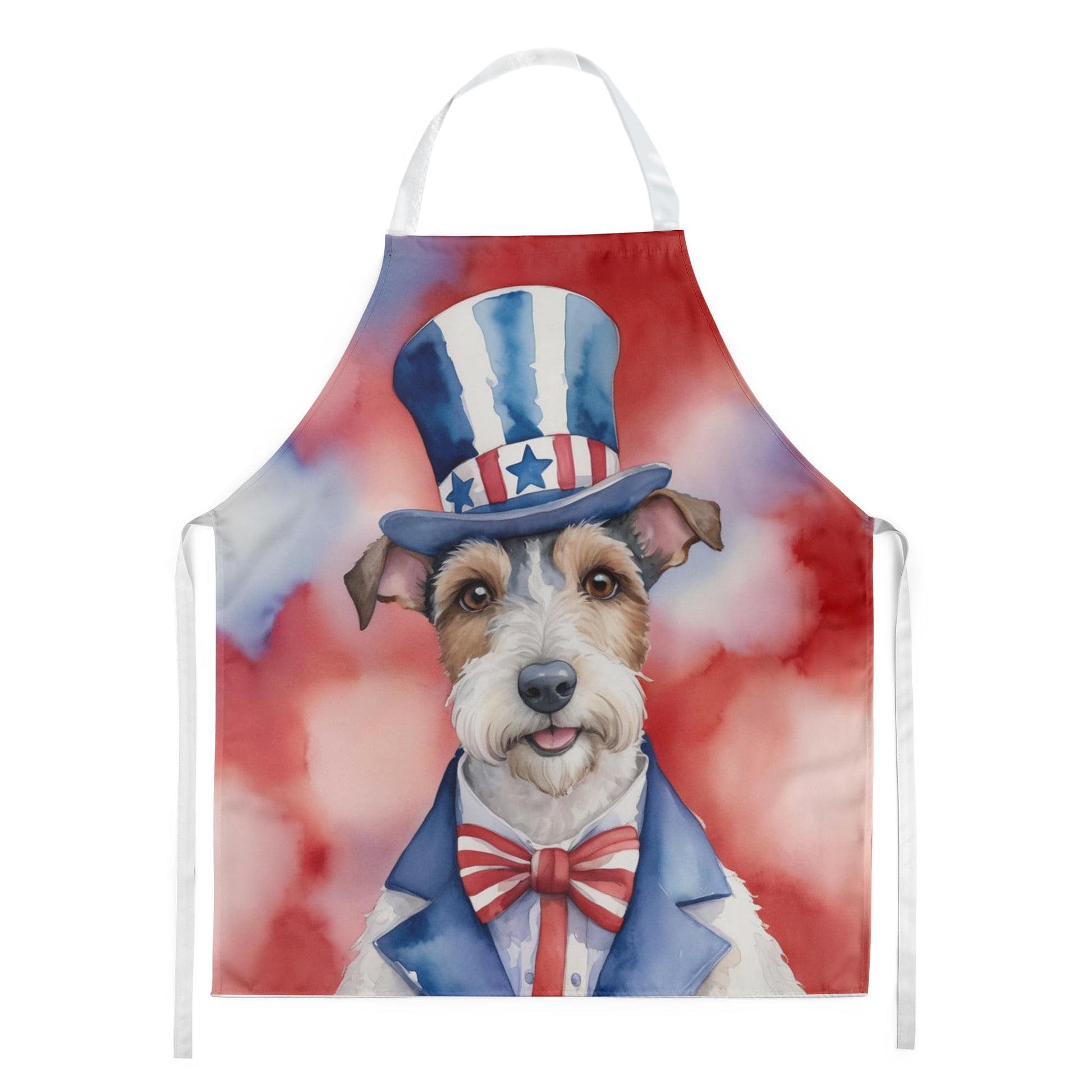 Fox Terrier Patriotic American Apron 27 in x 30 in