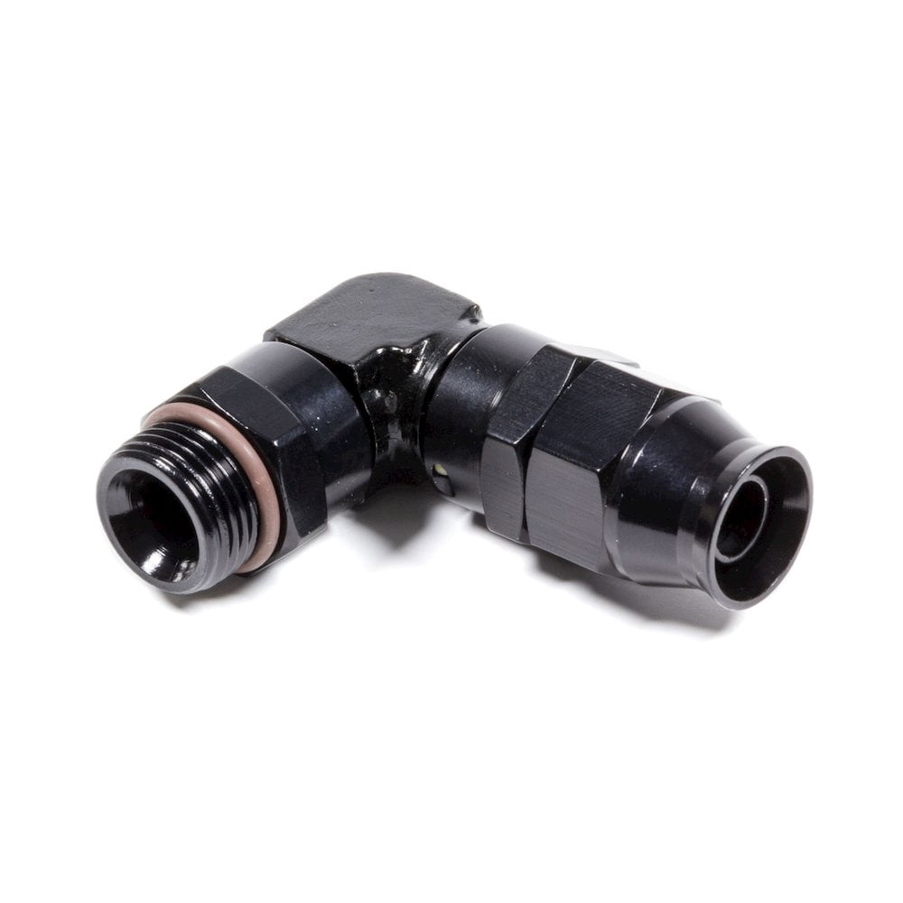 Fragola Hose Fitting #8 90 Deg to #8 ORB PTFE Black