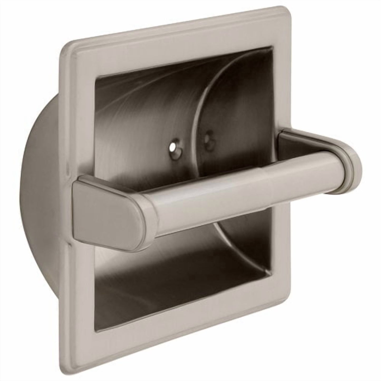 Franklin Brass Recessed Toilet Paper Holder Beveled Edges in Satin Nickel 9097SN