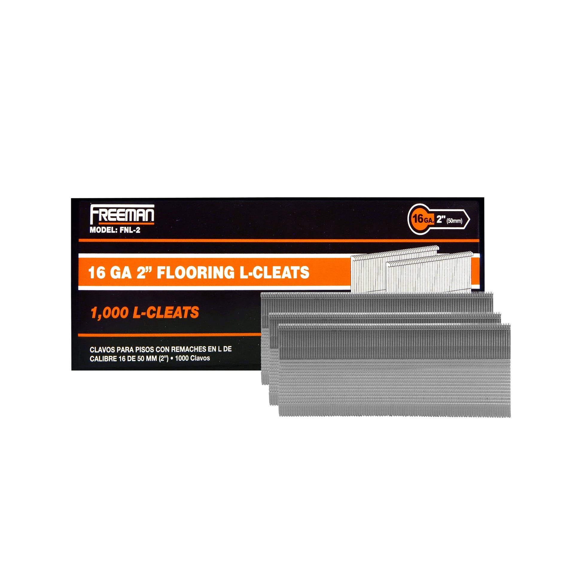 Freeman 16-Gauge 2 in. Glue Collated Flooring L-Cleats (1000 Count)