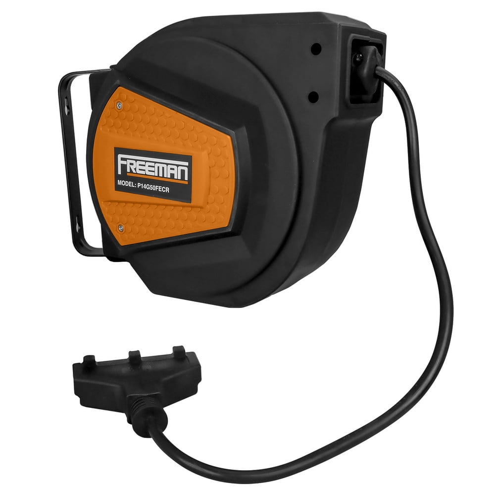 Freeman 14-Gauge 50 ft. Retractable Extension Cord Reel