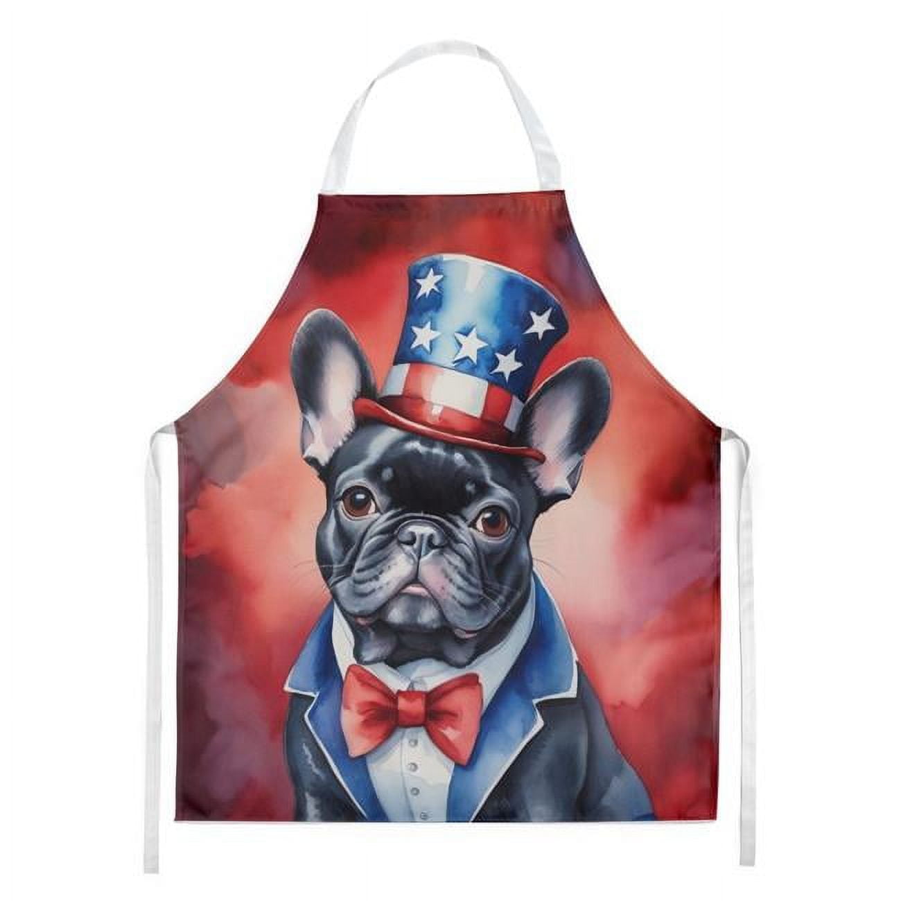 French Bulldog Patriotic American Apron 27 in x 30 in
