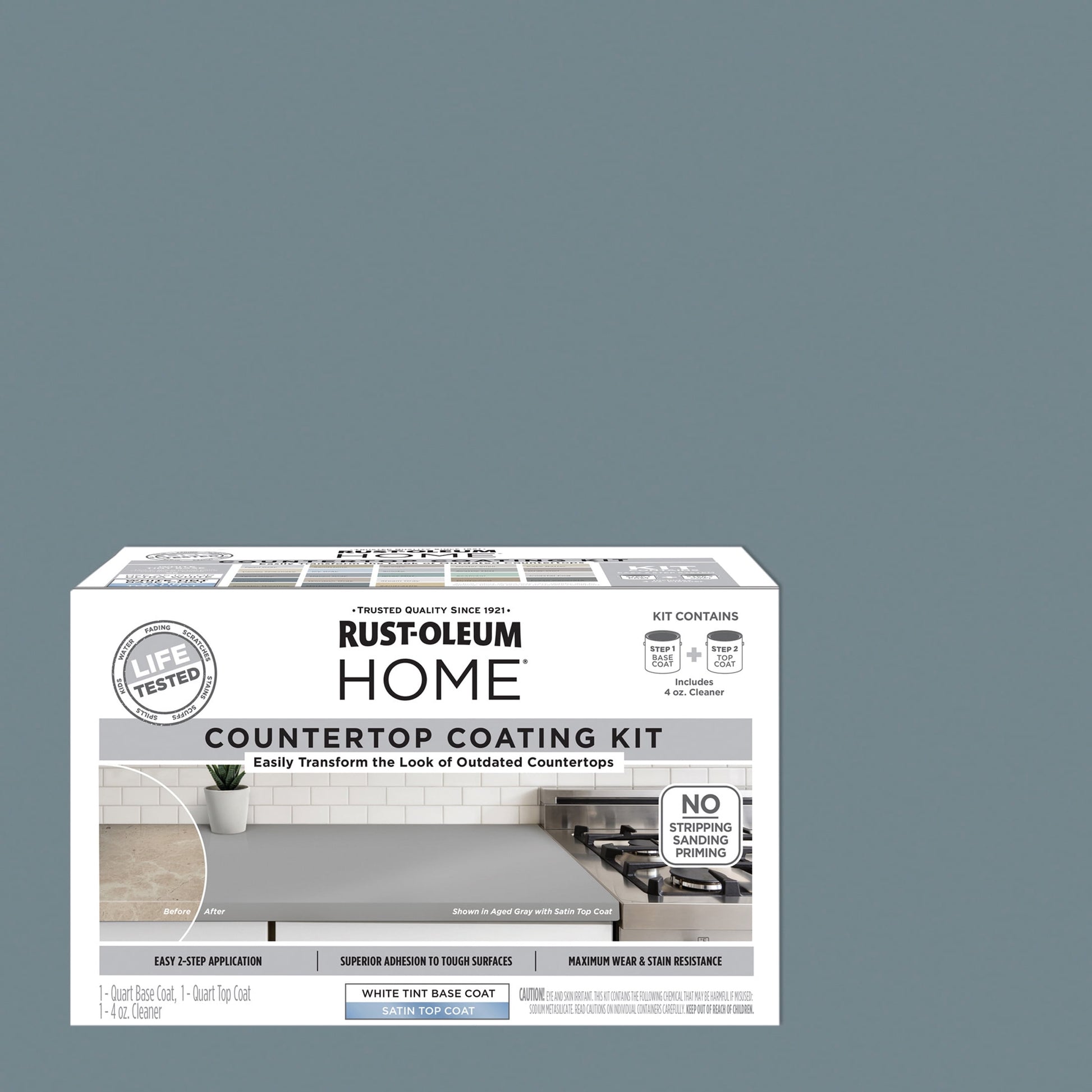 French Gray, Rust-Oleum HOME Countertop Satin Coating Kit-38496205T, Quart