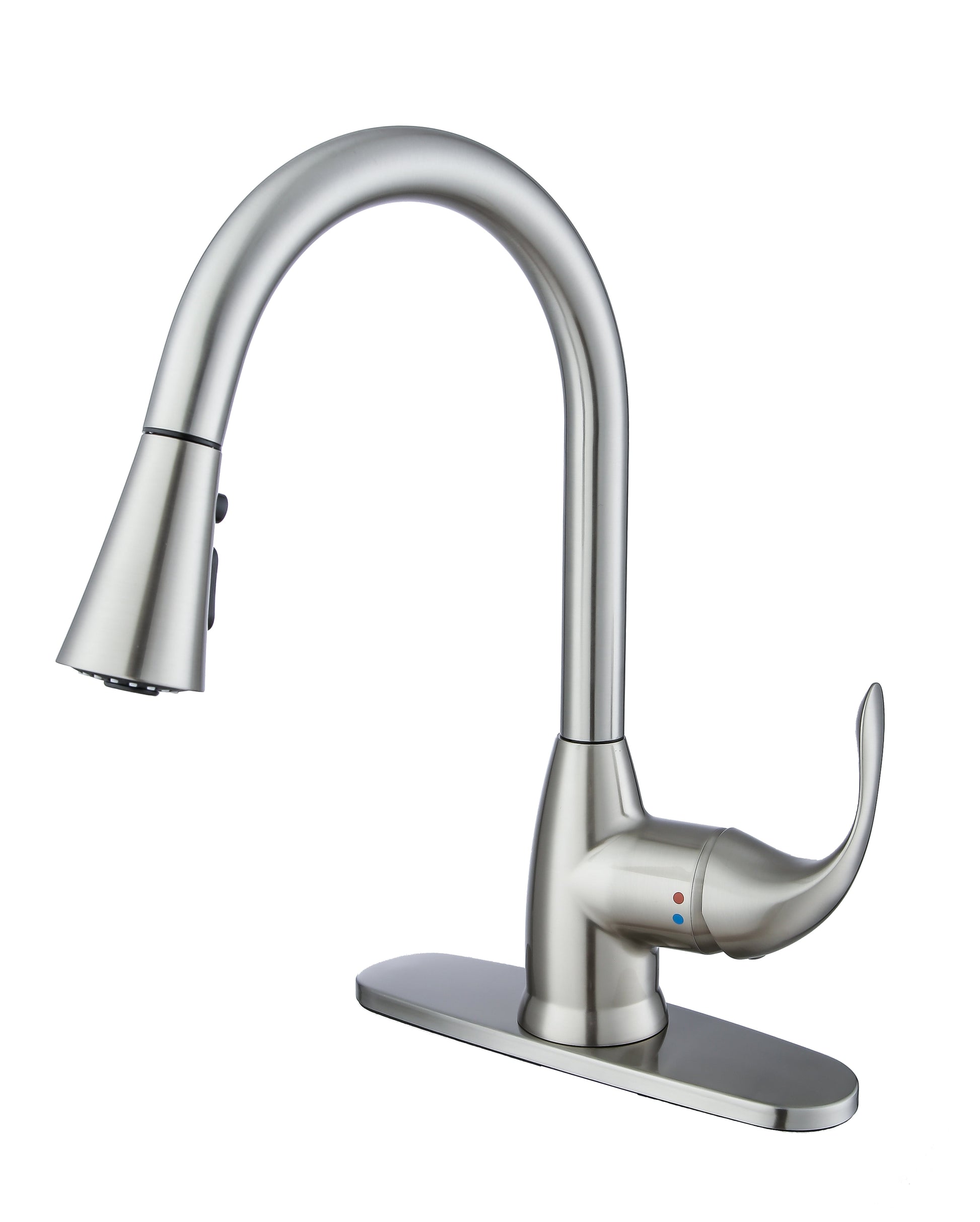 Frigidaire Alexis Single Handle Pull Down Kitchen Sink Faucet in Brushed Nickel with 3 Function Spray Head 23-Frigidaire-Alexis-BN
