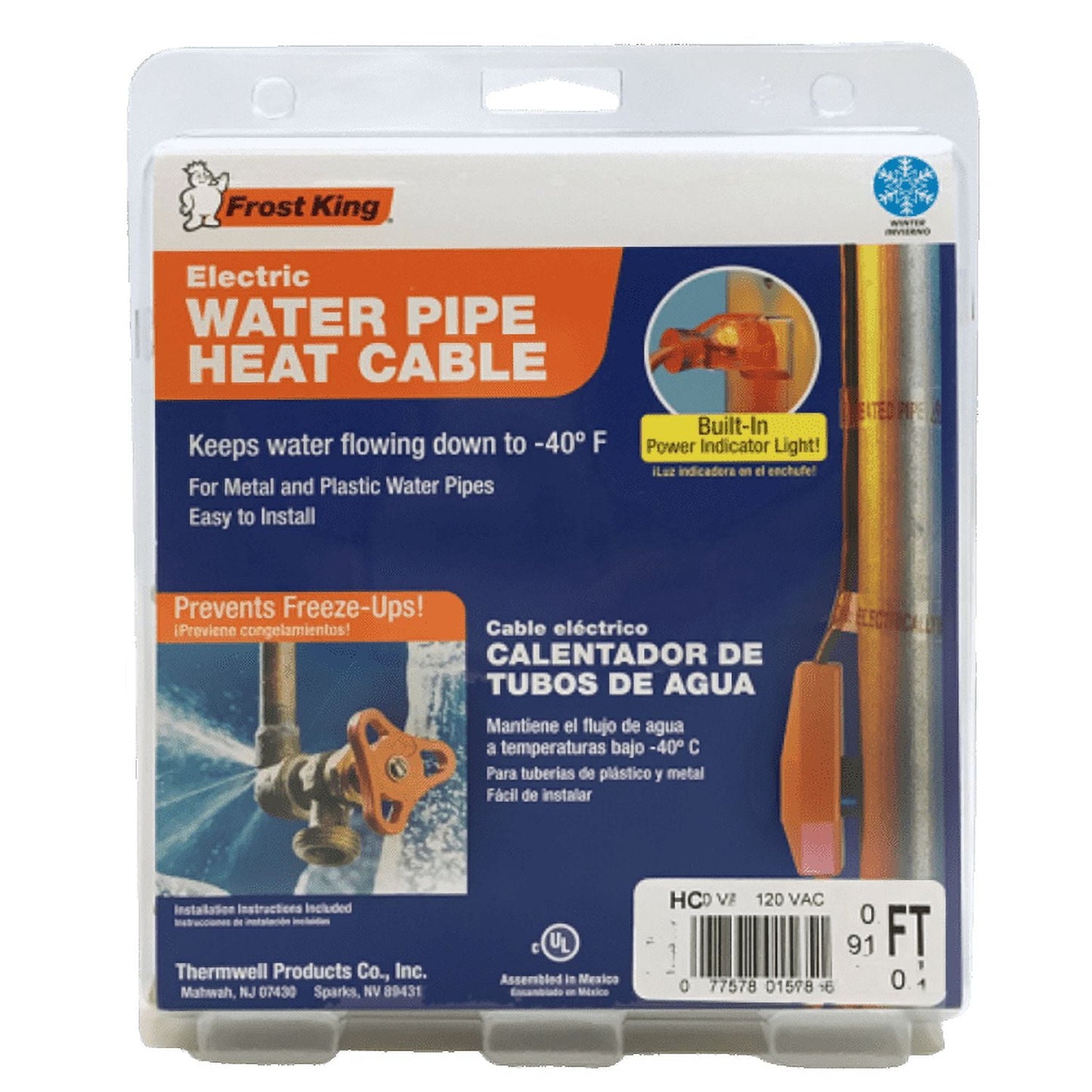 Frost KingÂ® HC30A Kit de Cable ElÃ©ctrico de Calor de 30 Pies de Largo