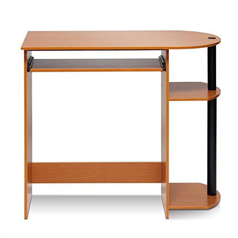Furinno 14098R1LC/BK Escritorio de Computadora de FÃ¡cil Ensamblaje, Cerezo Claro