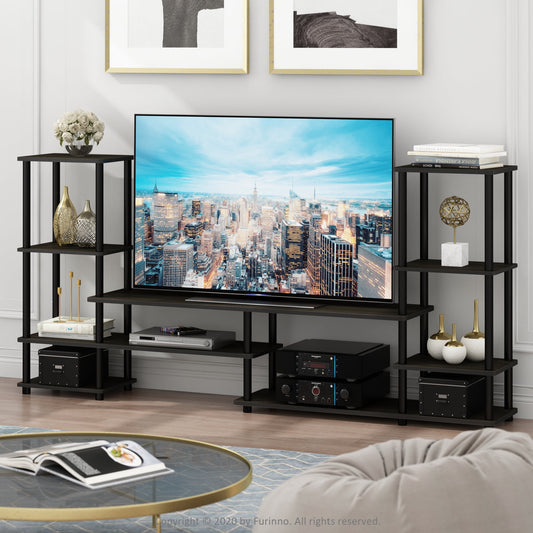 Furinno 14146EX-BK Turn-N-Tube Grand Entertainment Center, Espresso & Black